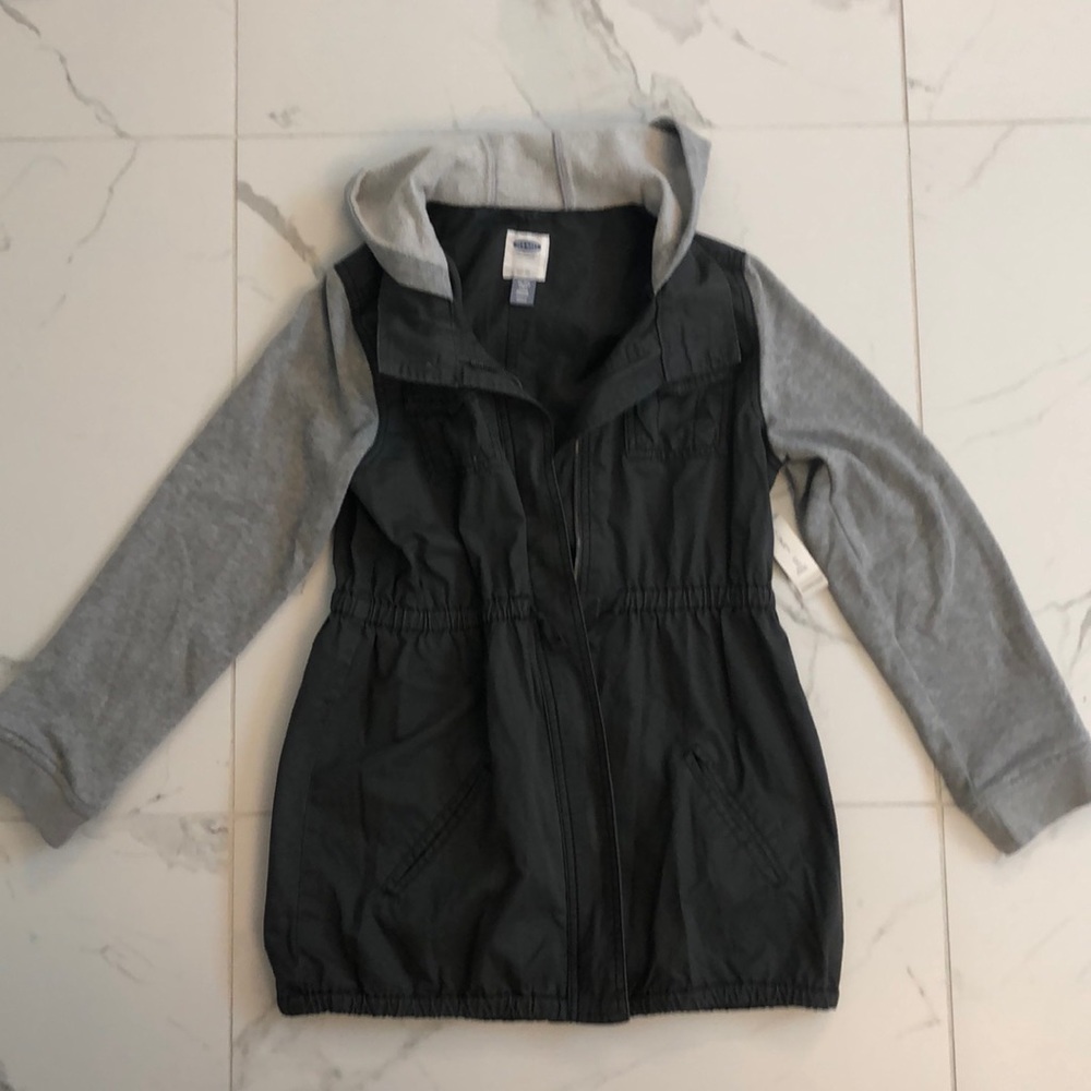 Brand new girls gray utility jacket. Size 14